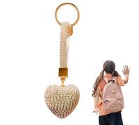 Sparkling Heart Keychain, Love Heart Shape Brilliance Craftsmanship