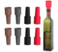 Sparkling Wine Bottle Stopper, 8Pièces Reusable Wine Stoppers for Wine Bottles, Silicone Wine Stopper Wine Bottle Stopper for Beer Champagne Prosecco Home Use