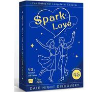 Sparklove Idées de rendez-vous pour les couples - 50 cartes d'esprit pour couples - Jeux de couple pour adultes, cartes amusantes et aventureuses à gratter avec carte à faire soi-même pour petite amie