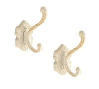 SparklWLeaf 1/2 pièces patères en alliage d'aluminium 4.72 * 3.74 pouces or/Bronze/laiton/cuivre/noir/blanc crochet mural en métal pour crochet(White-2pcs)