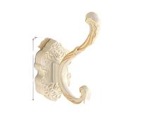 SparklWLeaf 1/2 pièces patères en alliage d'aluminium 4.72 * 3.74 pouces or/Bronze/laiton/cuivre/noir/blanc crochet mural en métal pour crochet(White-1pcs)