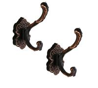 SparklWLeaf 1/2 pièces patères en alliage d'aluminium 4.72 * 3.74 pouces or/Bronze/laiton/cuivre/noir/blanc crochet mural en métal pour crochet(Brick red-2pcs)