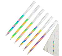 Sparkly Gel Pens - 6 Piece Fine Tip Rainbow Penss, Multicolor Writing Set| Soft Grip Colored Pencils For Drawing, Painting, Highlighting, Coloring, Adults Kids Art Students Creative Supplies