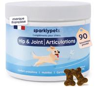 Sparkly Pets - Hip & Joint Chien - Complément Articulaire Mobilité & Cartilage -Collagène, Moule Verte, Huile de Poisson - 90