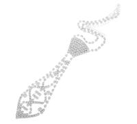 Sparkly Rhinestone Necklace Women Gothic Crystal Choker Collarbone Accessory Stylish Bow Tie for Weddings Bridesmaids Parties Comfortable Construction