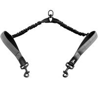 SparklyPets - Laisse Double Mains Libres pour 2 Chiens de Moyenne à Grande Taille - Longe Ceinture Anti-Traction, Coutures Réfléchissantes - Accessoire Chiens Canicross, Running, Randonnée