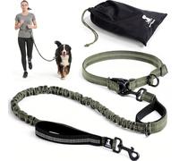 SparklyPets - Laisse Mains Libre pour Chien de Moyenne à Grande Taille - Anti-Traction, Coutures Réfléchissantes - Accessoire Chien pour Jogging, Marche à Pied, Randonnée, Carnicross