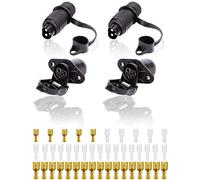 SPARKMOTO 2 Pièces prise 3 broches tracteur et fiche 3 broches tracteur,12V 24V double tension prise tracteur 3 broches male femelle,Connecteur Prise 3 Broches pour Tracteur Agricole Véhicule
