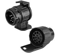 SPARKMOTO Adaptateur Prise Remorque 7 vers 13 Broches et Adaptateur Prise Remorque 13 vers 7 Broches,Connecteur Prise Attelage 7 Plots a 13 Plots pour Remorque Voiture,Caravane, Porte-vélo(SK713A)