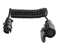 SPARKMOTO Câble adaptateur rallonge de remorque 7 Broches à 13 Broches, Longueur de travail 2,8 m (longueur nette 3,2 m), Câble d'extension de remorque 12V pour Camping-Car,Rallonge Remorque 7 Broches