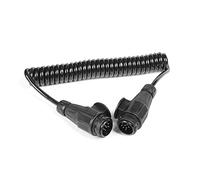 SPARKMOTO Câble de rallonge Spirale Remorque 13 à 13 Broches mâle et mâle 8 Fils,Longueur Travail 3,1 m (Longueur Nette 3,5 m),Connecteur de câblage Prise,Rallonge Remorque 13 Broches Extension Câble
