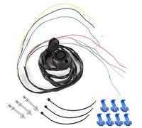 SPARKMOTO Faisceau Electrique pour remorque 13 Broches précâblée avec câble 2m, 12V Prise Remorque 13 Broches précâblée 2m de câble 8 conducteurs,Câble 2m Câblage pour Attelage Voiture RV(SKPW13SL)