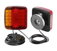 SPARKMOTO Feux De Remorque Led Magnetique, Feux Arriere Remorque Led Magnétique Avec Faisceau 7 Broches Câble De 2.5/7.5M,Kit Éclairage Remorque 7 Broches 12V