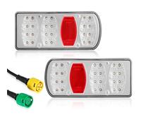 SPARKMOTO Lot de 2 feux arrière LED pour remorque - Avec fiche à baïonnette 5 broches - 12 V 24 V - Universel - Éclairage de camion - Étanche