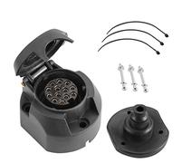 SPARKMOTO Prise remorque 13 Broches Femelle,12V Prise Attelage 13 Broches Femelle étanche,Norme ISO 11446 Adaptateur Connecteur Prise pour remorques,caravanes,avec Joint arrière Prise étanche(SK13S)