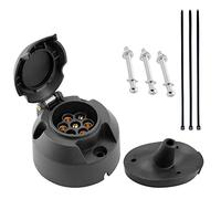 SPARKMOTO Prise Remorque 7 Broches Prise Attelage 7 Plot Femelle pour Remorque Voiture,Caravane,12V Prise de remorque 7 Broches Femelle Etanche,avec Joint arrière Prise Étanche,Norme ISO 1724 (SK07S)