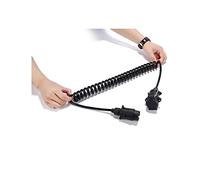 SPARKMOTO Rallonge Prise Remorque 7 Broches avec prise male femelle,12V Rallonge Spirale Câble Remorque Connecteur,câble ADAPTATEUR PRISE ATTELAGE de Remorque 7 broches Câble d'extension 2.6m(SKC02MF)