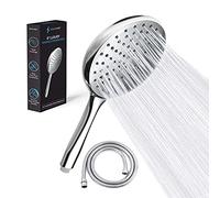 SparkPod High Pressure Handheld Shower Head with Hose- Huge 6-Inch Face- Rain Shower with Extra Long 6 ft. Hose - Luxury Design - No Hassle Tool-Less 1-Min Installation (Chrome)