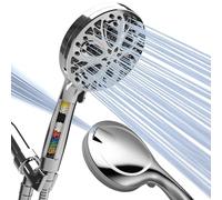 SparkPod Pomme de douche à 10 réglages de pulvérisation avec main - Pommeau de douche de luxe à haut débit de 12,7 cm avec jets haute pression, tuyau et support en acier inoxydable de qualité