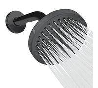 SparkPod Pommeau de douche de luxe de 15,2 cm avec bras de douche de 15,2 cm - Douche à effet pluie relaxante pour soulager le stress - Installation sans outil en 1 minute - Conçu pour durer