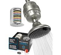 SparkPod Pommeau de douche filtré à 23 niveaux avec 3 réglages de pulvérisation - Pommeau de douche haute pression avec filtres pour cheveux secs et peau - Pommeau de douche avec filtre réduit le