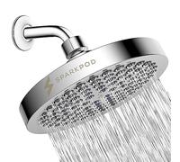 SparkPod Pommeau de douche - Pluie haute pression - Look moderne de luxe - Installation sans outil en 1 minute - Le remplacement réglable parfait pour vos pommeaux de douche de salle de bain (chrome