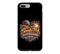 Sparks Fly When I'm Around Humour Soudeur Humour Coque pour iPhone 7 Plus/8 Plus