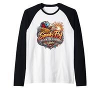 Sparks Fly When I'm Around Humour Soudeur Humour Manche Raglan