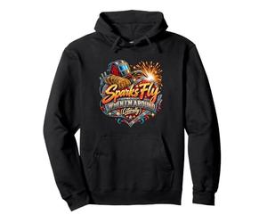 Sparks Fly When I'm Around Humour Soudeur Humour Sweat à Capuche