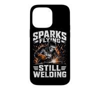 Sparks Flying Still Soudeur Métallique Homme Coque pour iPhone 14 Pro Max