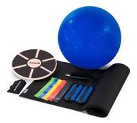 SPARRAW FITNESS Kit de Pilates, équilibre et renforcement PILYO avec Tapis de Yoga, Ballon de Pilates, Poids Chevilles/poignées, Élastiques de résistance (x5), Planche d'équilibre