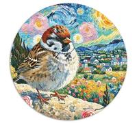 Sparrow 1000 Pièces Puzzles Classiques Jouets Éducatifs Jeu D'Intelligence Animaux Puzzle Rond Puzzle De Qualité Supérieure pour Adultes Et Enfants Dès 10 Ans 1000pcs (67.5x67.5cm)