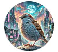Sparrow 1000 Pièces Puzzles Classiques Jouets Éducatifs Jeu D'Intelligence Animaux Puzzle Ronds Puzzle Familial Pression Réduite pour Adultes Et Enfants Dès 10 Ans 1000pcs (67.5x67.5cm)