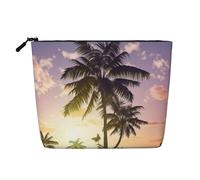 Sparrow Birds Sing Trousse de maquillage pour femme - Organiseur de voyage portable avec fermeture éclair, Palmier d'été, Taille unique