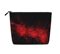 Sparrow Birds Sing Trousse de maquillage pour femme - Organiseur de voyage portable avec fermeture éclair, Explosion Burst Rouge Noir, Taille unique