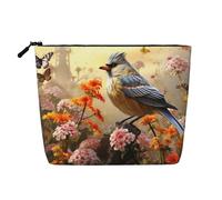 Sparrow Birds Sing Trousse de maquillage pour femme - Organiseur de voyage portable avec fermeture éclair, Oiseaux de moineau chantent, Taille unique