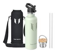 Sparrow Gourde Isotherme 1L - Bouteille - Sport Gourdes INOX avec Paille