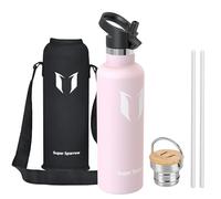 Sparrow Gourde Isotherme 1L - Bouteille - Sport Gourdes INOX avec Paille