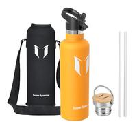 Sparrow Gourde Isotherme 1L - Bouteille - Sport Gourdes INOX avec Paille