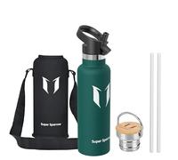 Sparrow Gourde Isotherme 620ml - Bouteille - Sport Gourdes INOX avec Paille