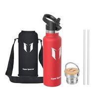Sparrow Gourde Isotherme 620ml - Bouteille - Sport Gourdes INOX avec Paille