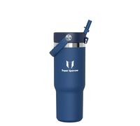 Sparrow Gourde Isotherme - Twistpath Bouteille Avec Paille Flex - 900ml - Bouteille d'eau Sans BPA & Anti-Fuite - Gourdes Inox Convient À La Plupart Des Porte-Gobelets
