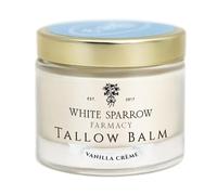 Sparrow White Farmacy Organic Grass Fed Taflow Balm - (Vanilla CRME) suif biologique des vaches nourries en herbe et tous les ingr dients biologi