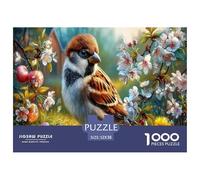 SparrowPuzzle 1000 Pièces Cadeau Unique Fleurs de cerisiers Jeu Éducatif Défi Jouet À De Qualité Supérieure Peinture Art pour Adultes Enfants 52x38cm/1000pcs