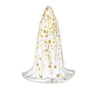 Sparsed Dreamy Stars and Spots Print Halloween Costume Halloween Medieval Costume Cape for Women Men Renaissance Cape à capuche