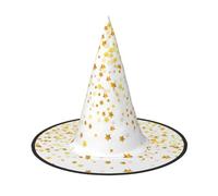 Sparsed Dreamy Stars And Spots Print Witch Hat Witches Hat Halloween Women Adult Magicien Men Costume Cosplay Party Accessory - 1 pièce