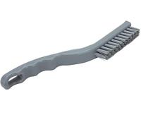 Sparta Brosse de détail pour coulis, Brosse suceuse avec Trou de Suspension pour Salle de Bain, Cuisine, comptoir, Plastique, 22,9 cm, Gris