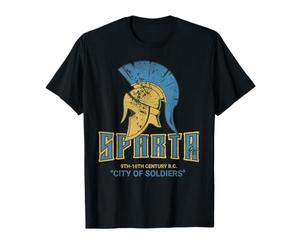 Sparta, Grèce - Casque Vintage Grunge Cité des Soldats T-Shirt