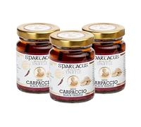 Spartacus CarPACCIO Lot de 3 assaisonnements gourmands noirs conservés dans de l'huile d'olive extra vierge pour pizza, pâtes, salades, pommes de terre