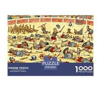 Spartacus Gladiateur Puzzle en Bois Imperméable DIY Puzzles De 1000 Pièces pour Adultes Cadeaux Coloré De Décoration pour La Maison